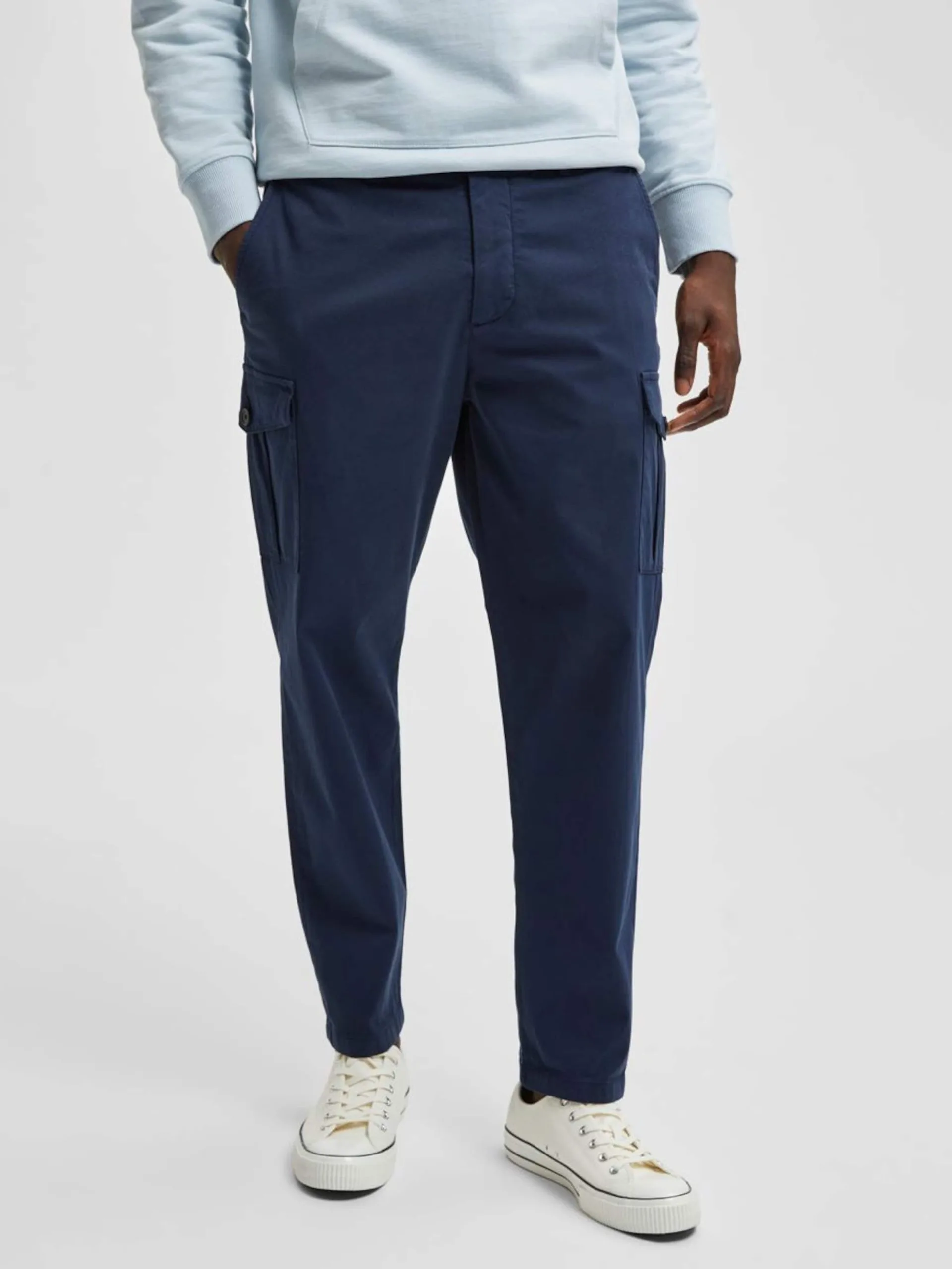 Selected Homme Cargobroeken Regular Cargobroek Heren Navy 4 Selected Homme Cargobroeken Regular Cargobroek Heren Navy - Afbeelding 2
