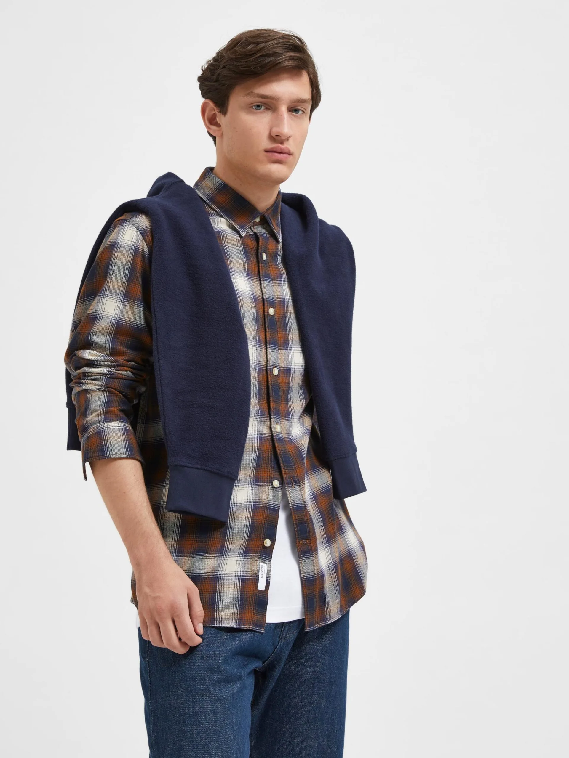 Selected Homme Geruite Overhemden Regular Fit Overhemd Robin Heren Roestbruin 4 Selected Homme Geruite Overhemden Regular Fit Overhemd Robin Heren Roestbruin - Afbeelding 2