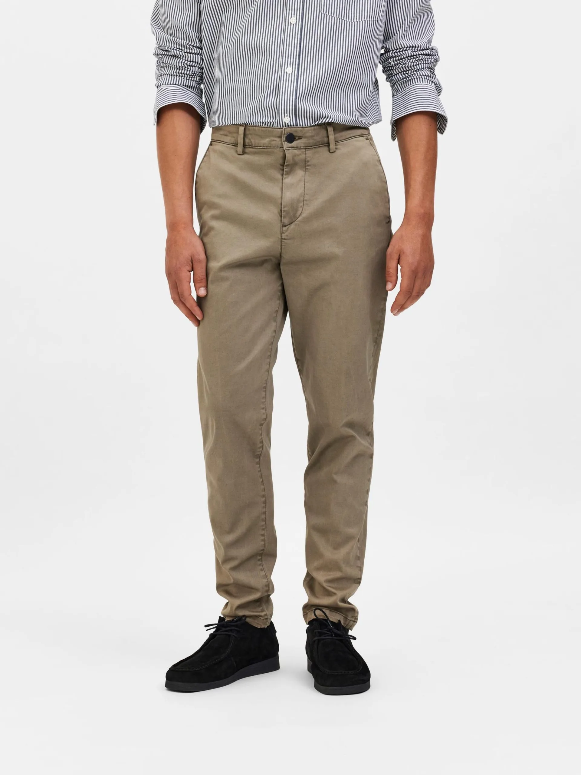 Selected Homme Pantalons Tapered Broek RONAN Heren Kaki 4 Selected Homme Pantalons Tapered Broek RONAN Heren Kaki - Afbeelding 2
