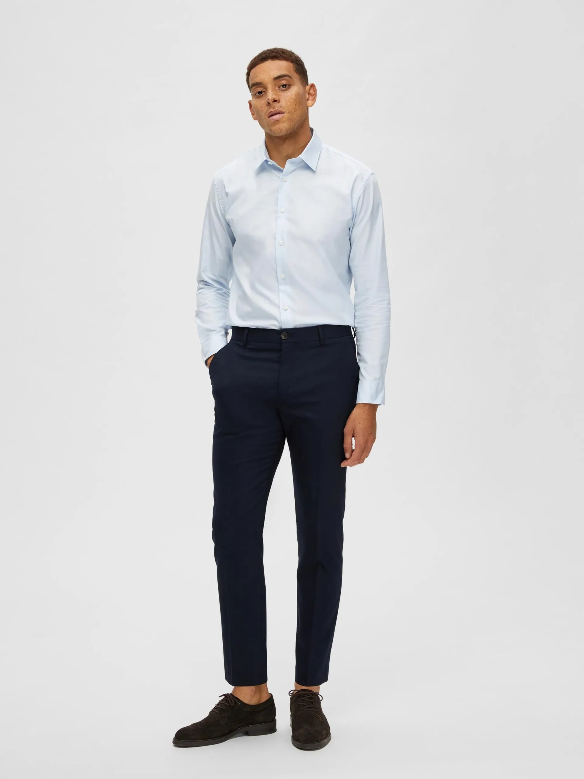 Selected Homme Pantalons Slimfit Broek Neil Heren Navy 5 Selected Homme Pantalons Slimfit Broek Neil Heren Navy - Afbeelding 3