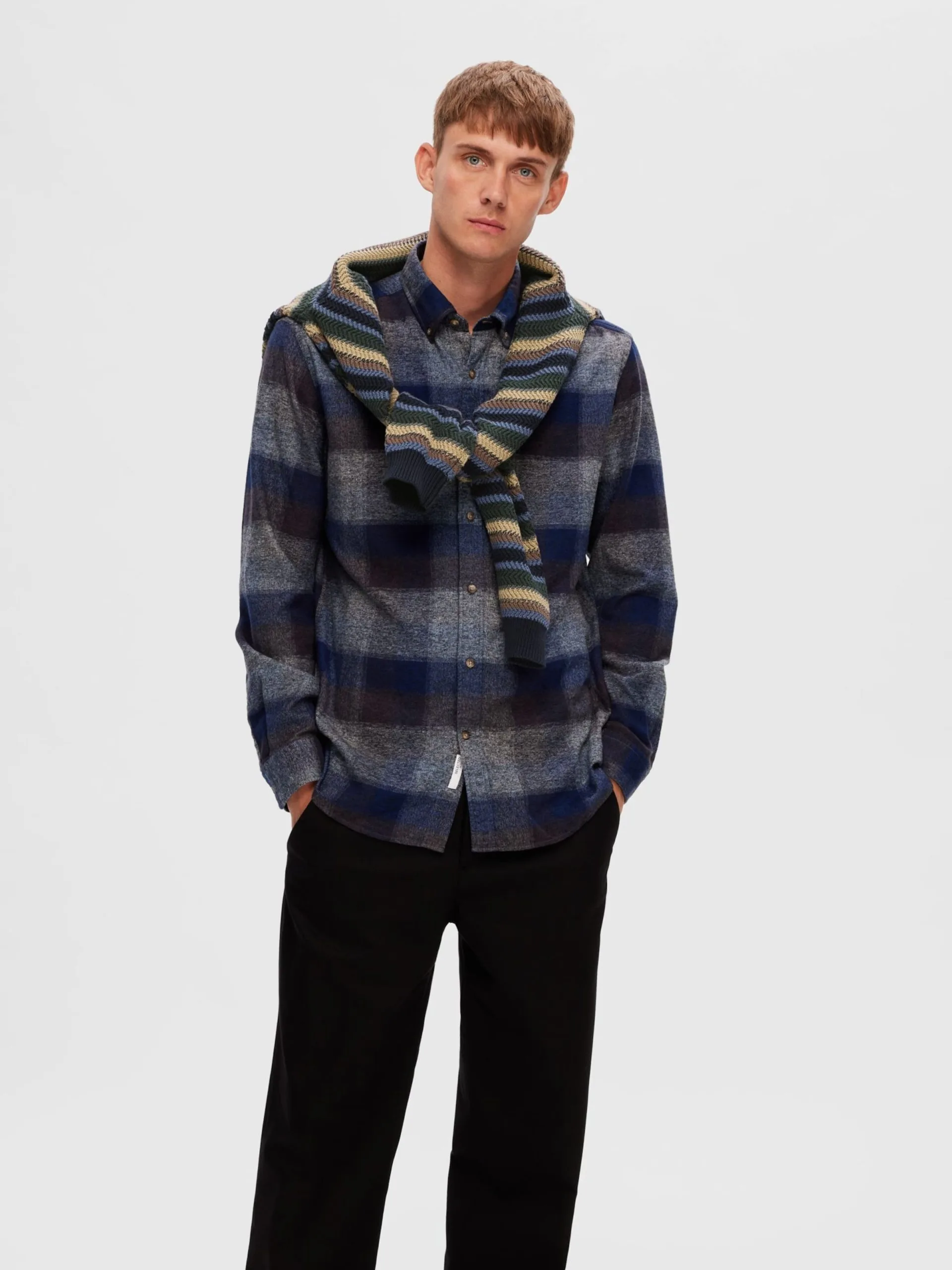 Selected Homme Geruite Overhemden Regular Fit Overhemd Heren Blauw 7 Selected Homme Geruite Overhemden Regular Fit Overhemd Heren Blauw - Afbeelding 5