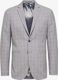 Selected Homme Blazers Regular Fit Colbert Liam Heren Rookgrijs