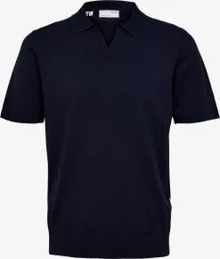 Selected Homme Polos Shirt Teller Heren Nachtblauw