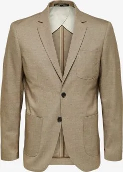 Selected Homme Blazers Slim Fit Colbert GABE Heren Lichtbruin