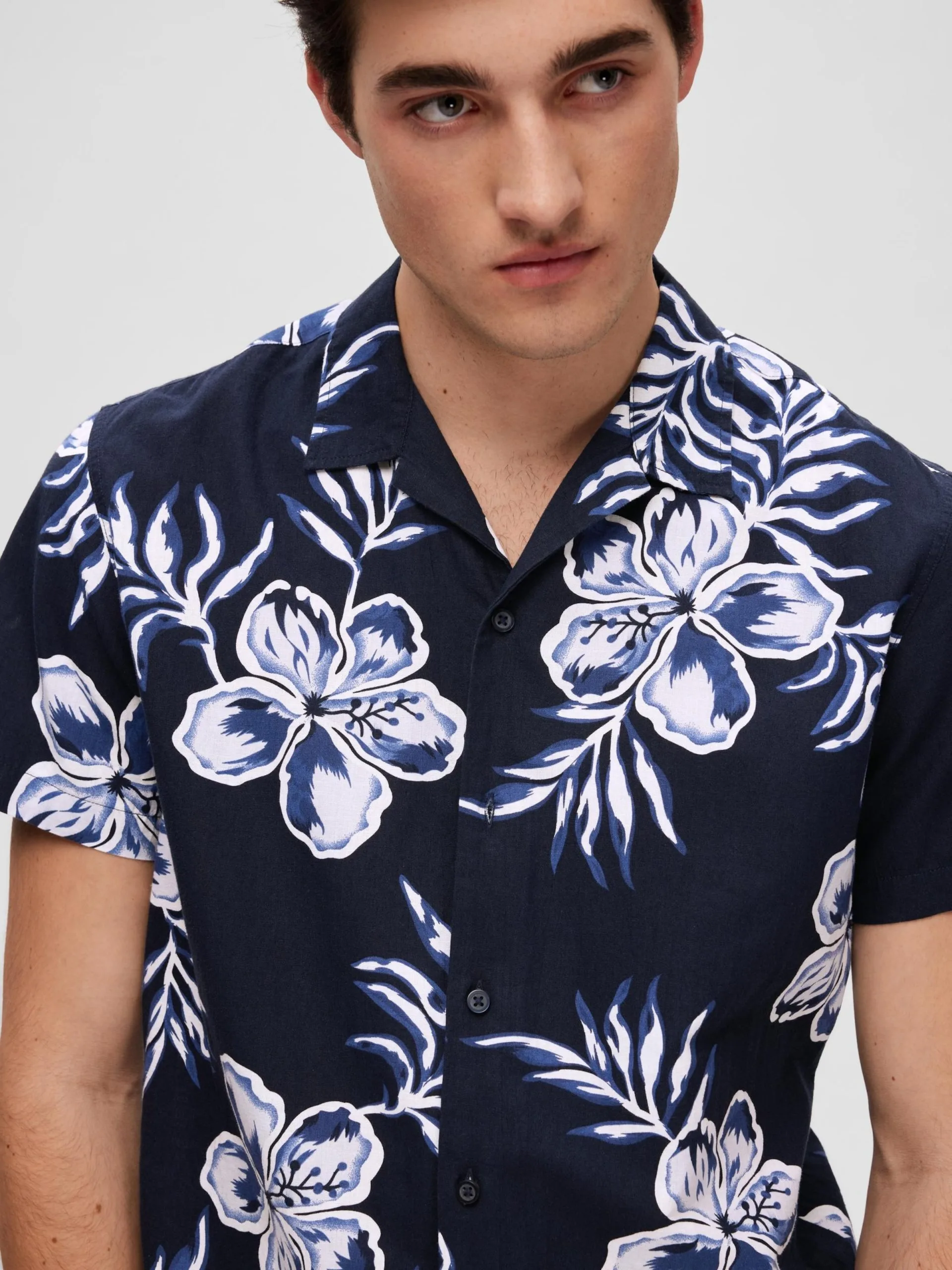 Selected Homme Casual Overhemden Regular Fit Overhemd Heren Nachtblauw / Lichtblauw 8 Selected Homme Casual Overhemden Regular Fit Overhemd Heren Nachtblauw / Lichtblauw - Afbeelding 6