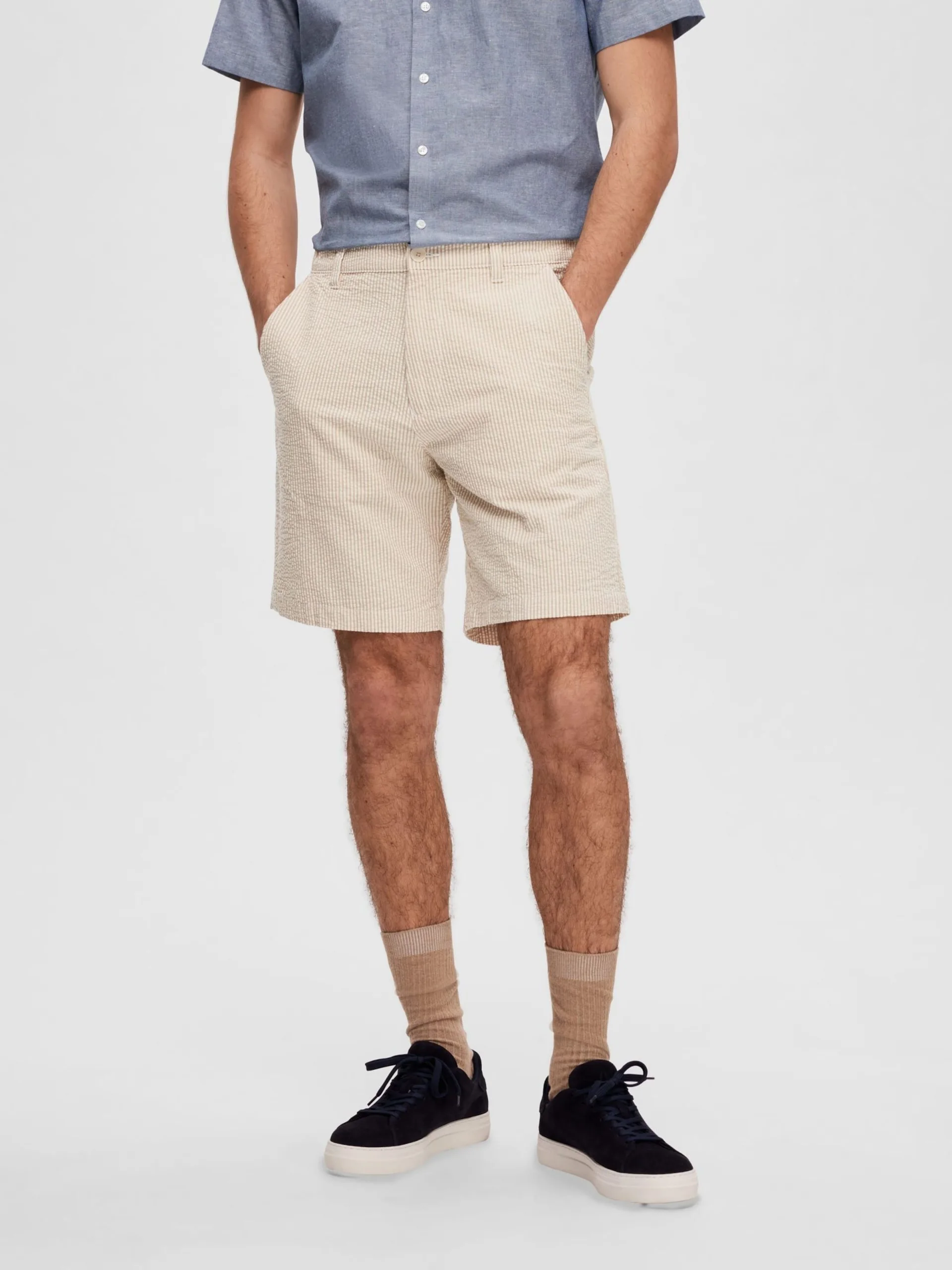 Selected Homme Shorts Regular Broek Pier Heren Crème / Lichtbeige 4 Selected Homme Shorts Regular Broek Pier Heren Crème / Lichtbeige - Afbeelding 2