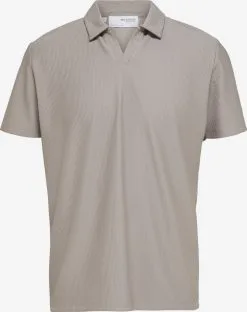 Selected Homme Polos Shirt Heren Greige