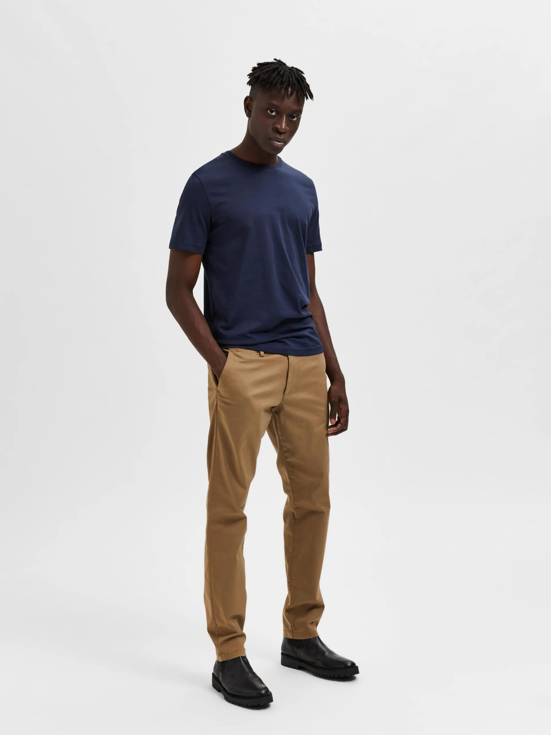 Selected Homme T-shirts Shirt AXEL Heren Navy 5 Selected Homme T-shirts Shirt AXEL Heren Navy - Afbeelding 3