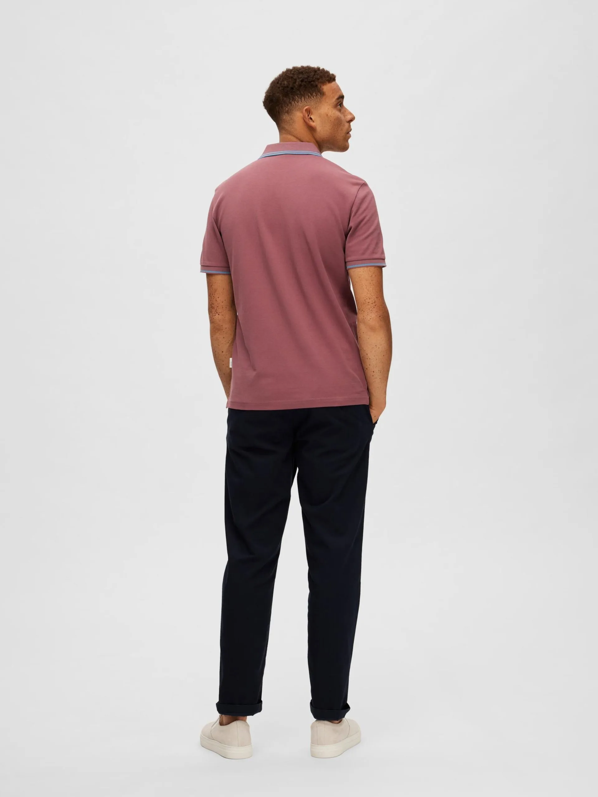 Selected Homme Polos Shirt Dante Heren Oudroze 5 Selected Homme Polos Shirt Dante Heren Oudroze - Afbeelding 3