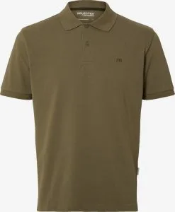 Selected Homme Polos Shirt DANTE Heren Kaki