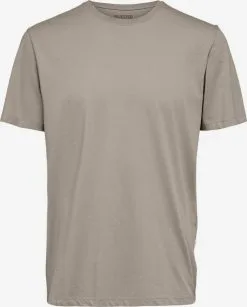 Selected Homme T-shirts Shirt Aspen Heren Bruin