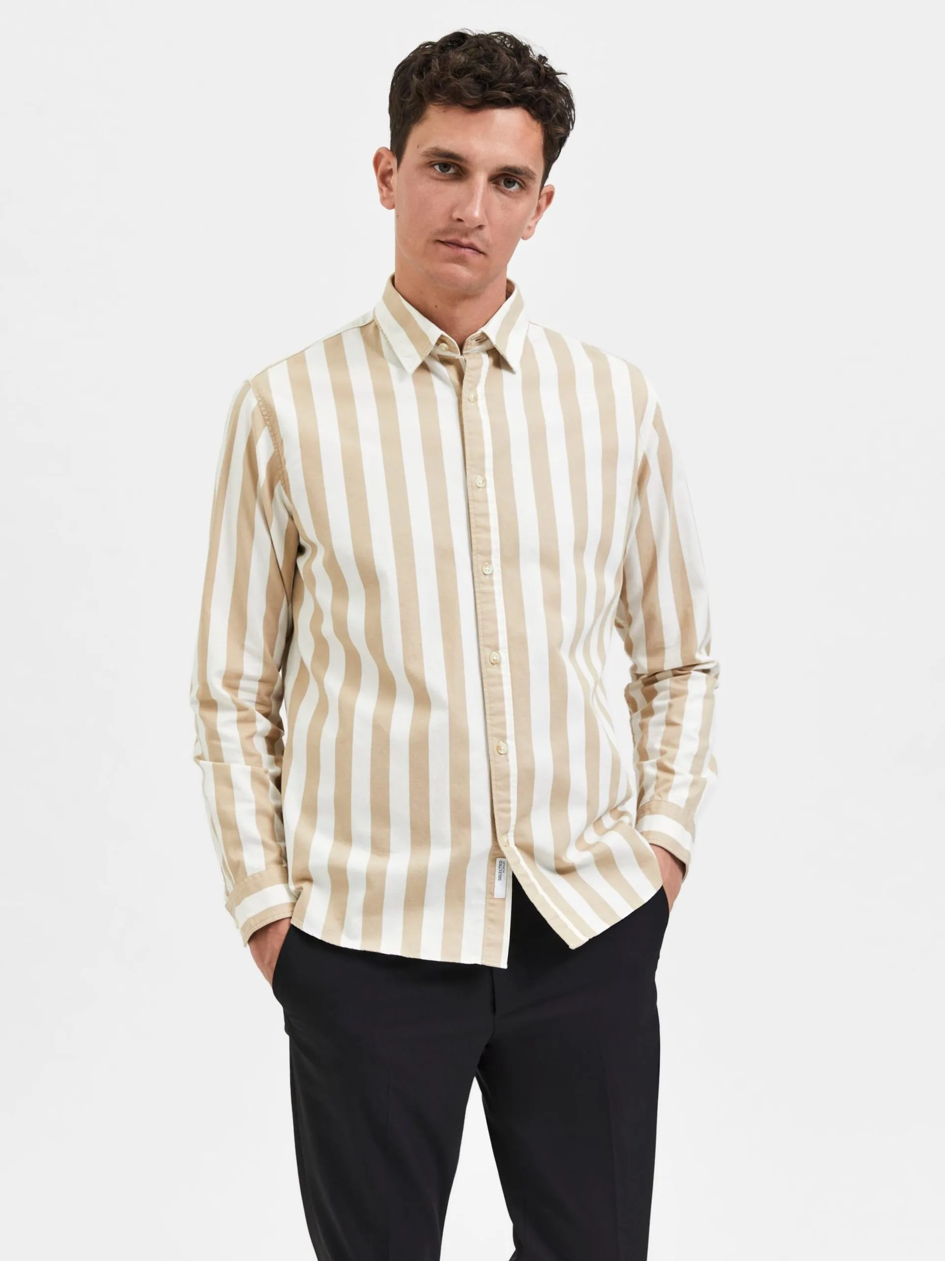 Selected Homme Casual Overhemden Regular Fit Overhemd Pecko Heren Lichtbruin 4 Selected Homme Casual Overhemden Regular Fit Overhemd Pecko Heren Lichtbruin - Afbeelding 2