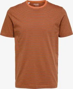 Selected Homme T-shirts Shirt Norman Heren Roestbruin