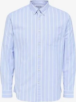 Selected Homme Casual Overhemden Regular Fit Overhemd RICK Heren Lichtblauw
