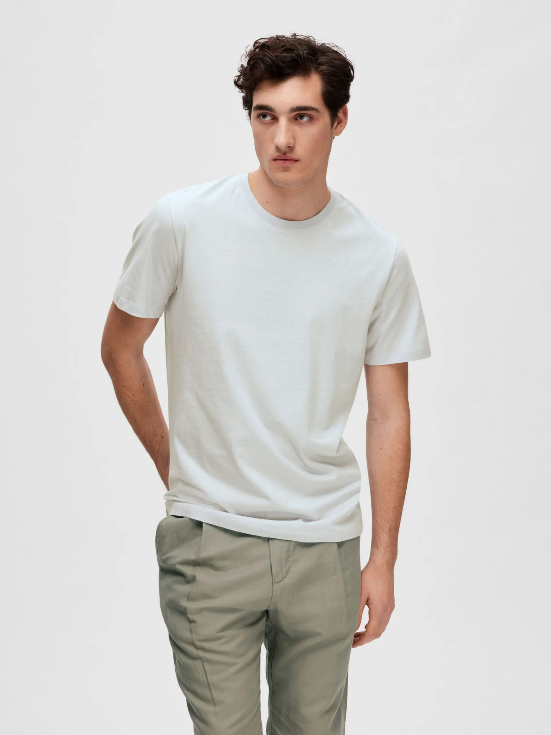 Selected Homme T-shirts Shirt Heren Lichtblauw 4 Selected Homme T-shirts Shirt Heren Lichtblauw - Afbeelding 2