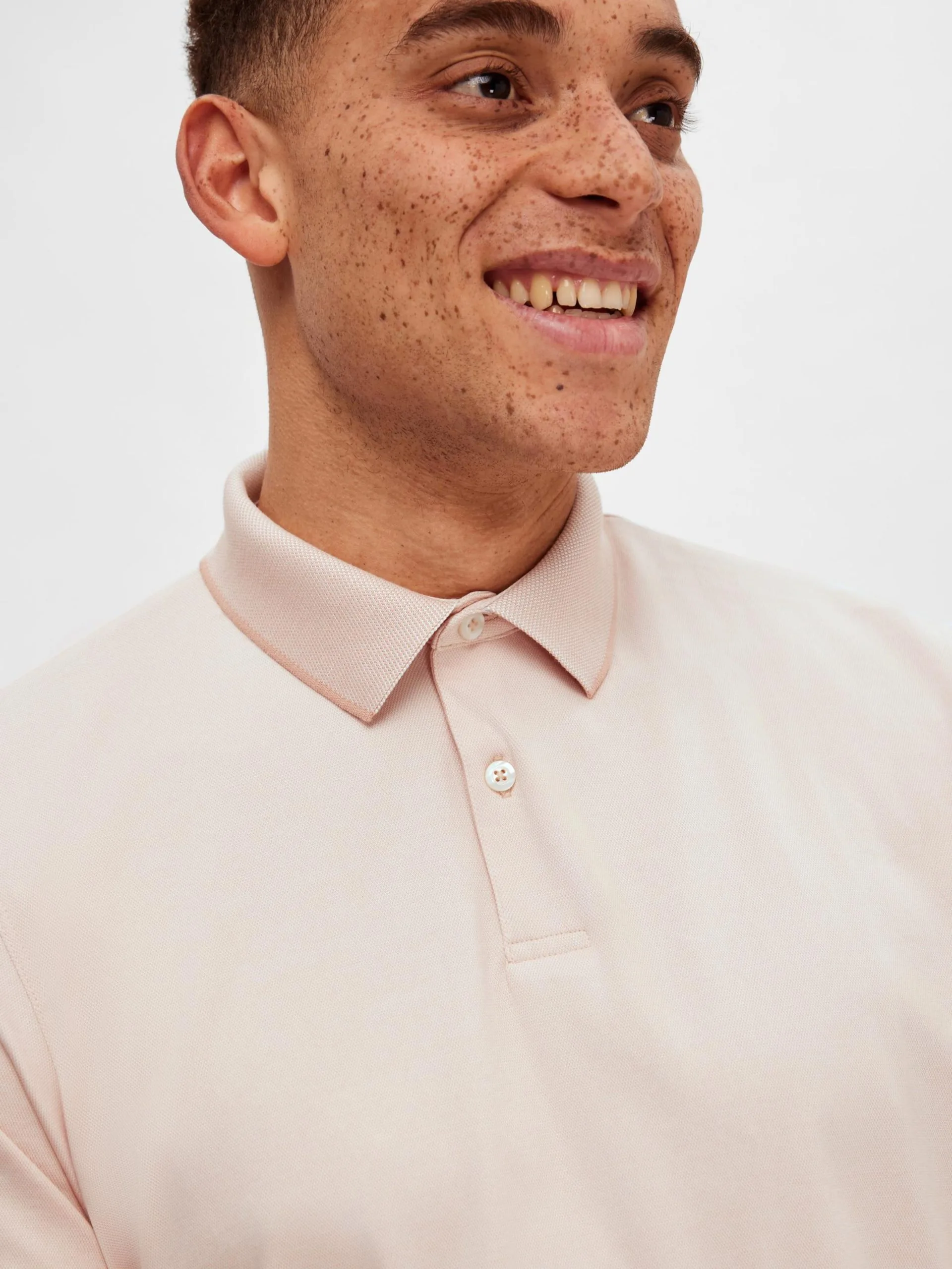 Selected Homme Polos Shirt Leroy Heren Beige 8 Selected Homme Polos Shirt Leroy Heren Beige - Afbeelding 6