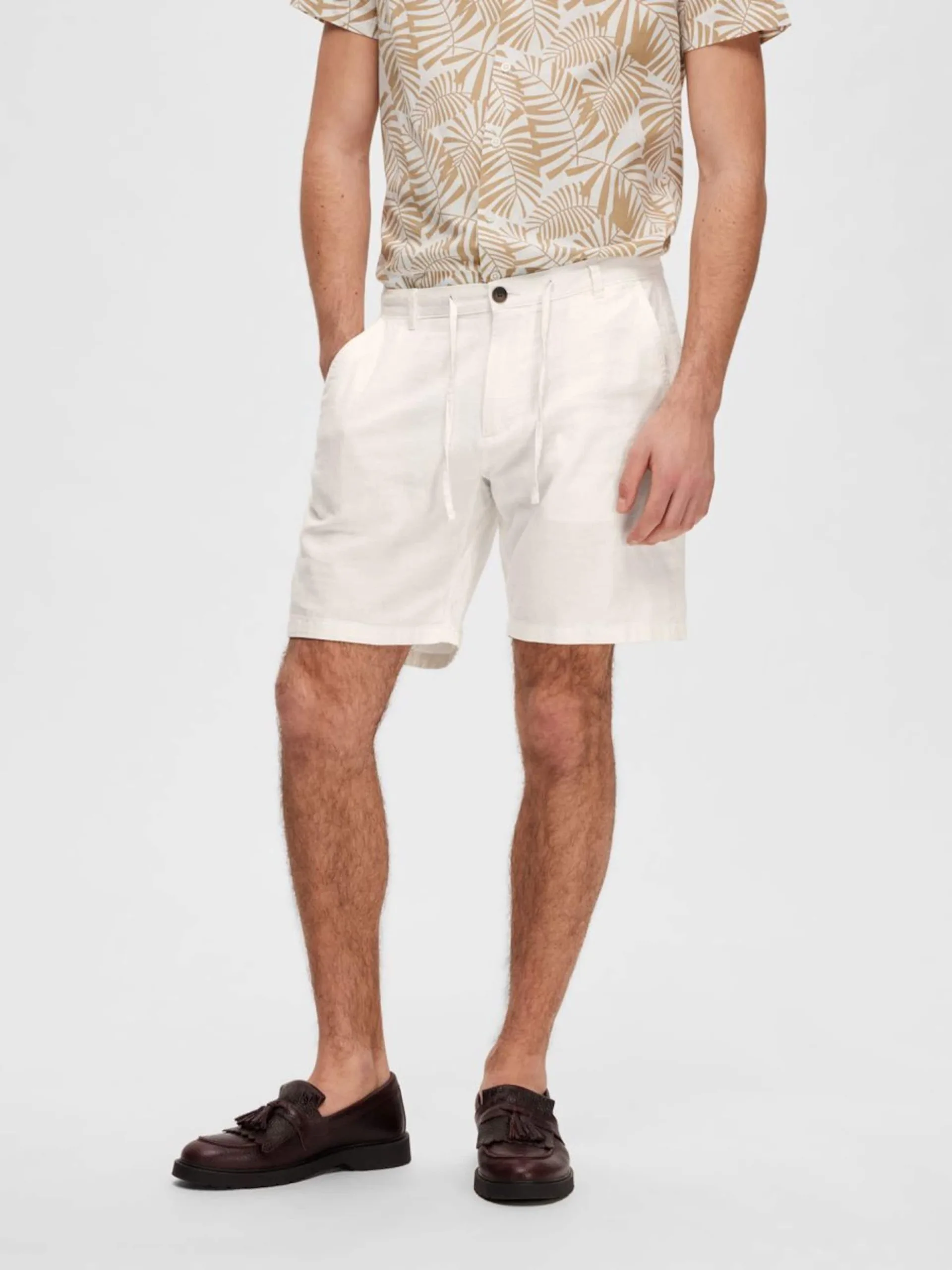 Selected Homme Shorts Regular Broek Brody Heren Wolwit 4 Selected Homme Shorts Regular Broek Brody Heren Wolwit - Afbeelding 2