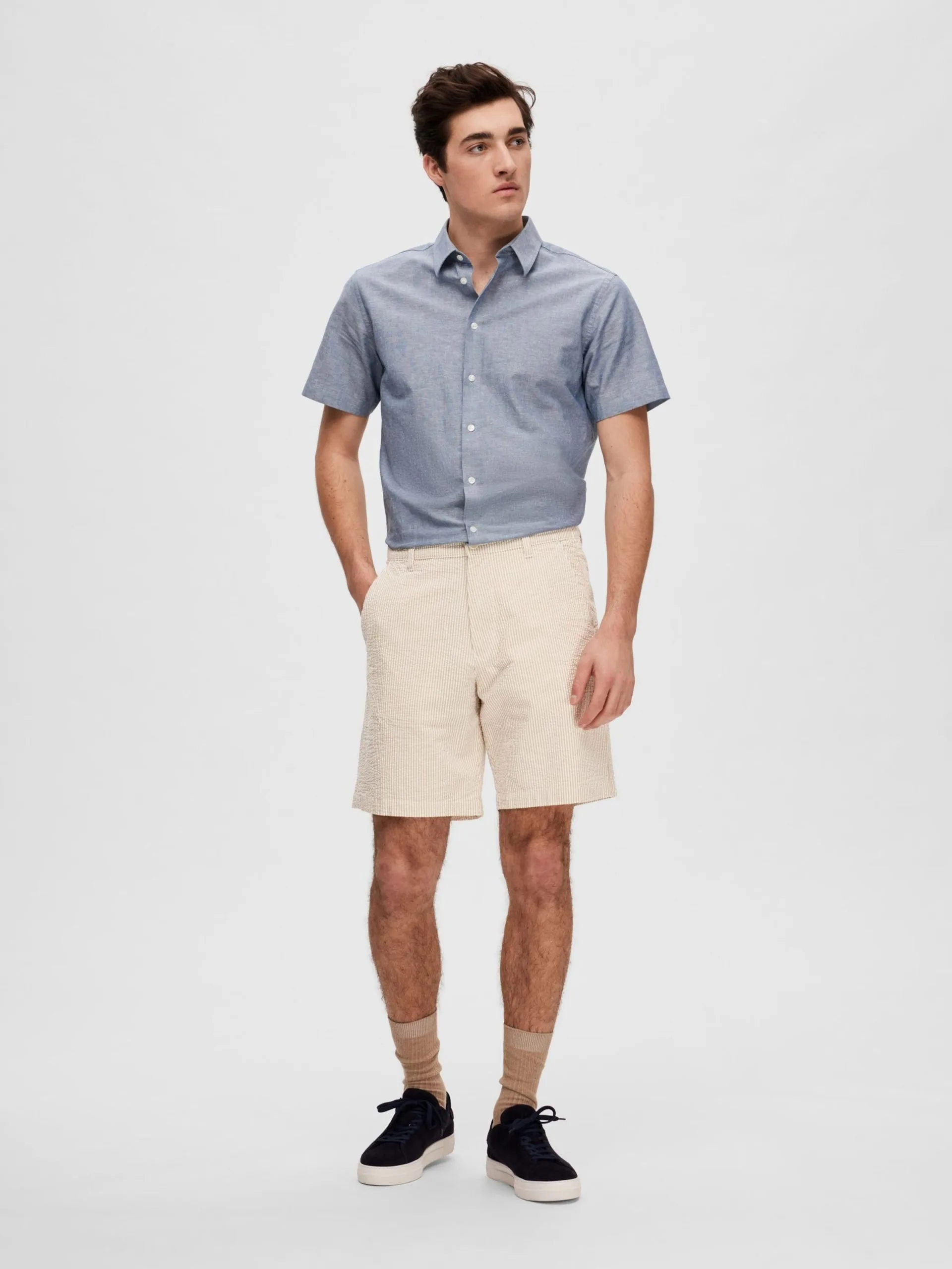 Selected Homme Shorts Regular Broek Pier Heren Crème / Lichtbeige 6 Selected Homme Shorts Regular Broek Pier Heren Crème / Lichtbeige - Afbeelding 4