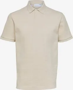 Selected Homme Polos Shirt Walter Heren Beige