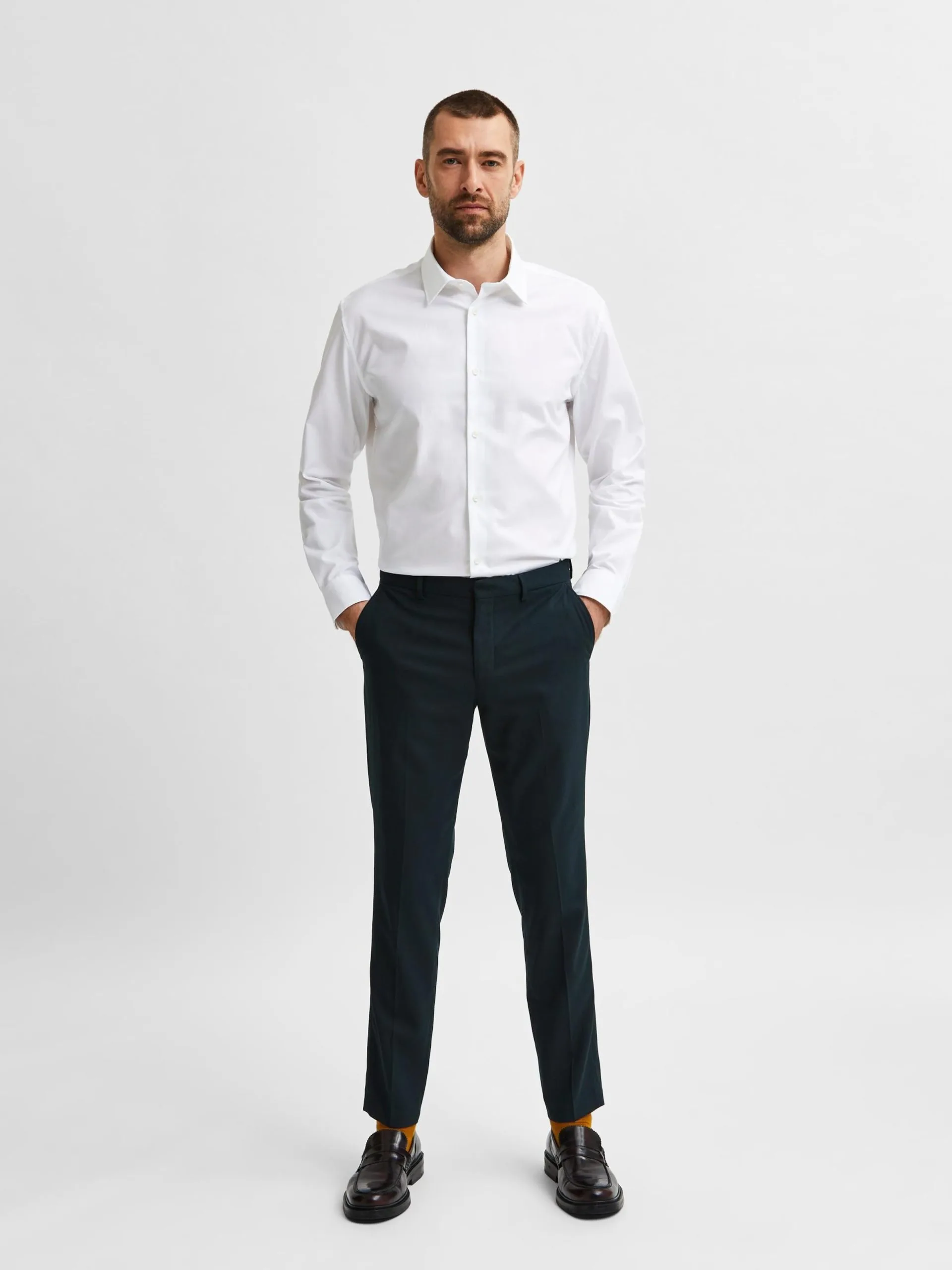 Selected Homme Casual Overhemden Slim Fit Overhemd Ethan Heren Wit 7 Selected Homme Casual Overhemden Slim Fit Overhemd Ethan Heren Wit - Afbeelding 5