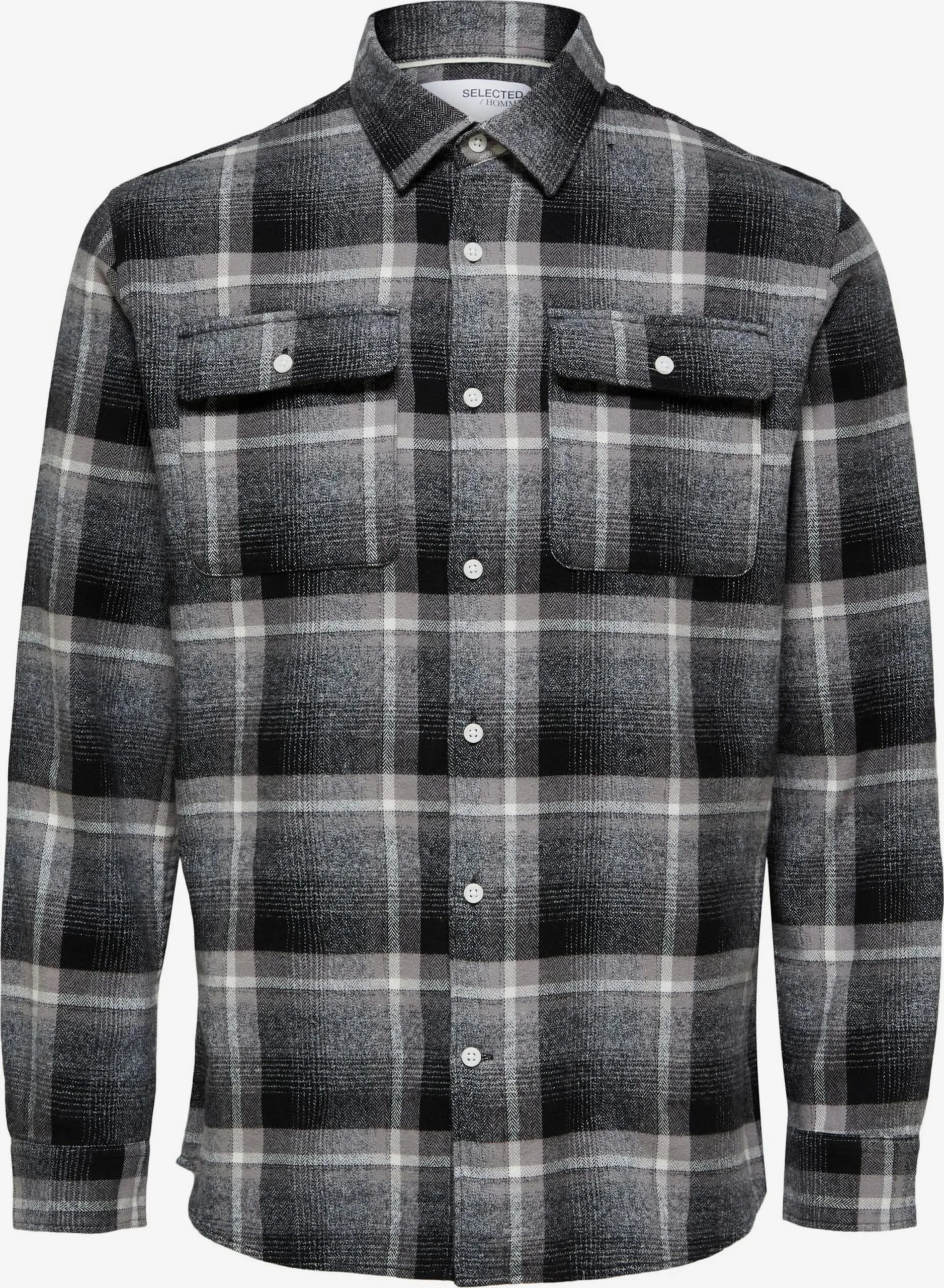 Selected Homme Geruite Overhemden Regular Fit Overhemd Heren Grijs / Antraciet 3 Selected Homme Geruite Overhemden Regular Fit Overhemd Heren Grijs / Antraciet