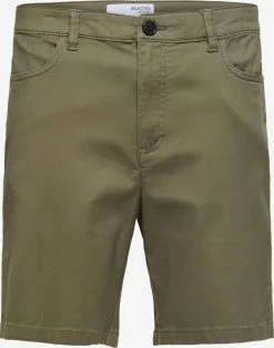 Selected Homme Chino Shorts Regular Chino CARLTON Heren Olijfgroen
