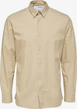 Selected Homme Casual Overhemden Regular Fit Overhemd Theo Heren Beige