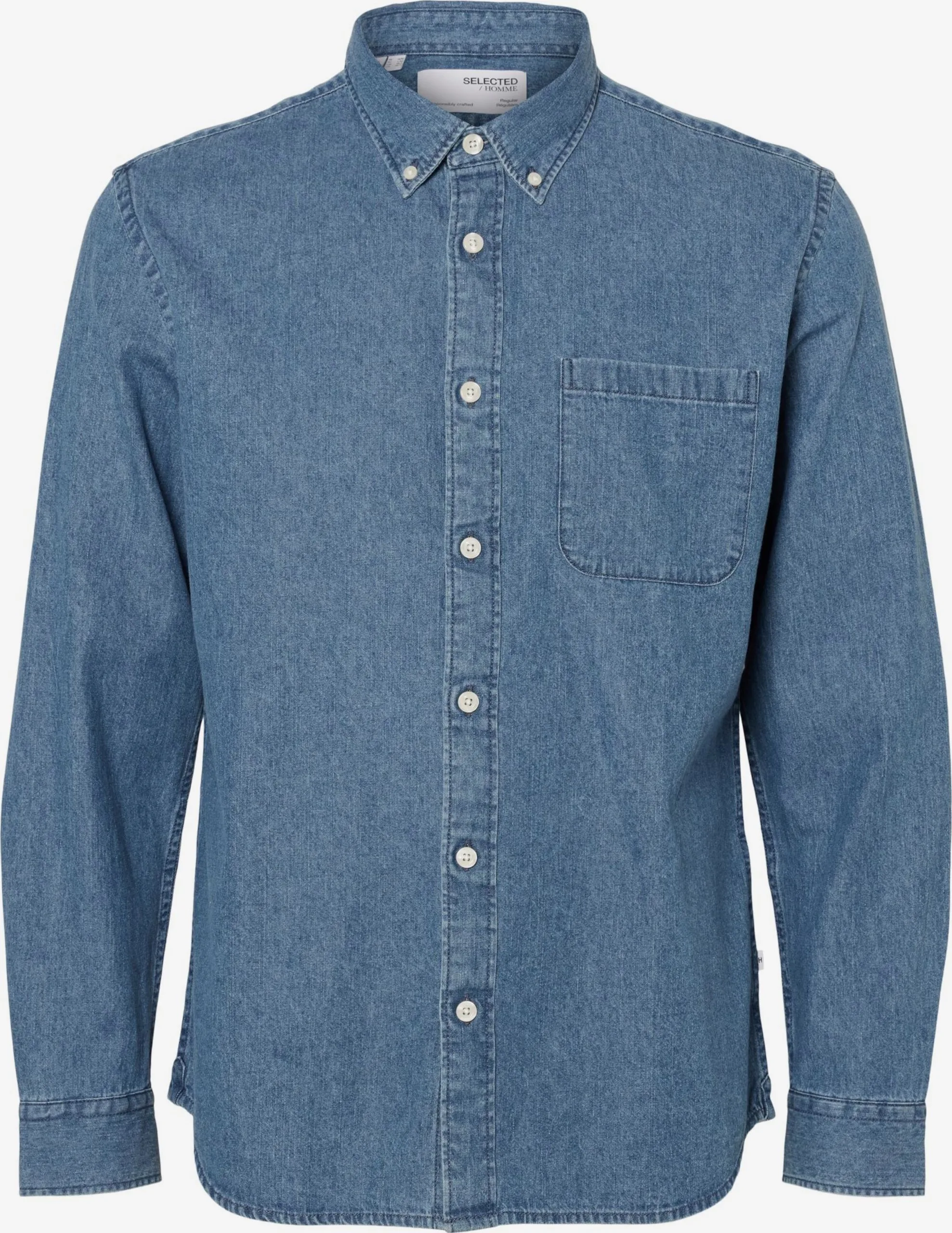 Selected Homme Denim Overhemden Regular Fit Overhemd Rick Heren Blauw 3 Selected Homme Denim Overhemden Regular Fit Overhemd Rick Heren Blauw