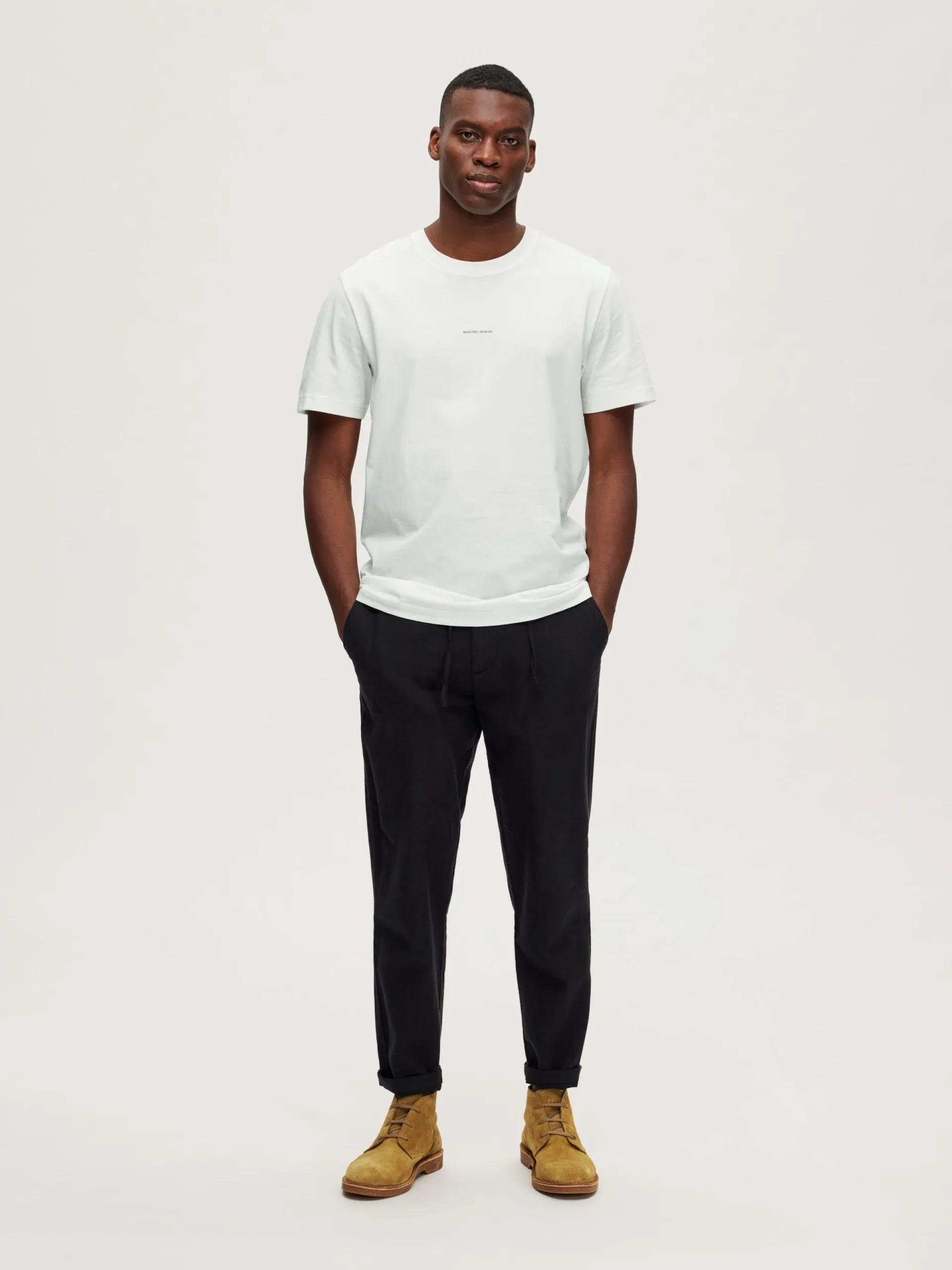 Selected Homme T-shirts Shirt Atlas Heren Offwhite 6 Selected Homme T-shirts Shirt Atlas Heren Offwhite - Afbeelding 4