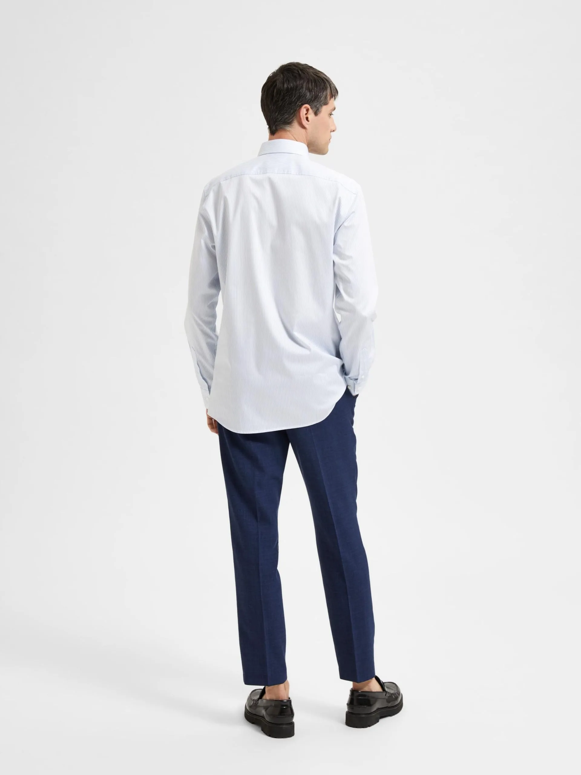 Selected Homme Zakelijke Overhemden Slim Fit Zakelijk Overhemd NATHAN Heren Lichtblauw / Donkerblauw 5 Selected Homme Zakelijke Overhemden Slim Fit Zakelijk Overhemd NATHAN Heren Lichtblauw / Donkerblauw - Afbeelding 3