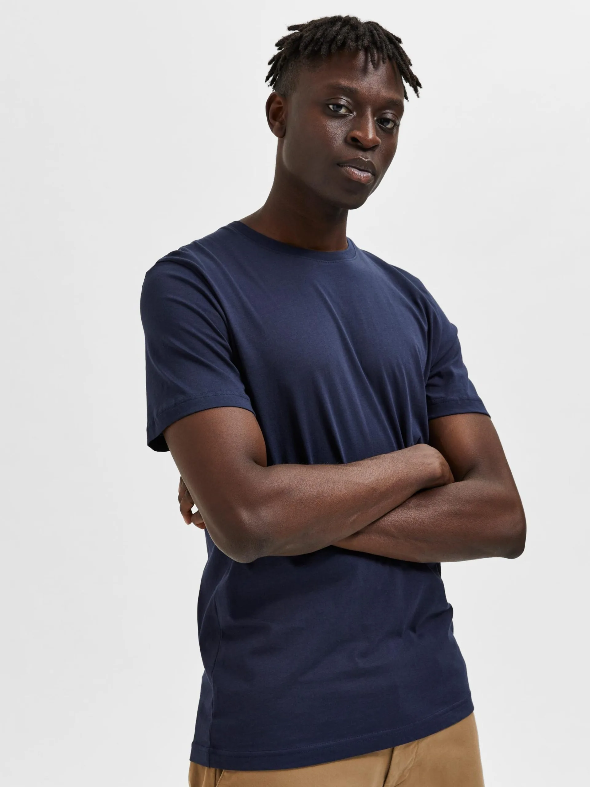 Selected Homme T-shirts Shirt AXEL Heren Navy 6 Selected Homme T-shirts Shirt AXEL Heren Navy - Afbeelding 4