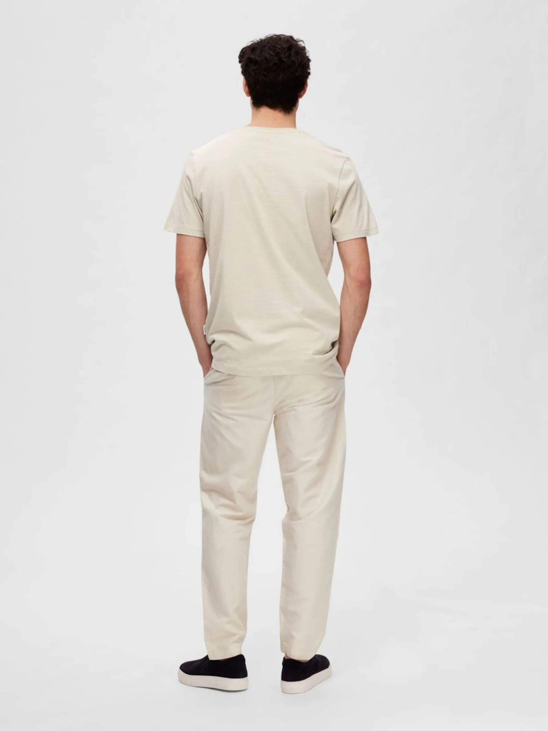 Selected Homme T-shirts Shirt Heren Beige 5 Selected Homme T-shirts Shirt Heren Beige - Afbeelding 3