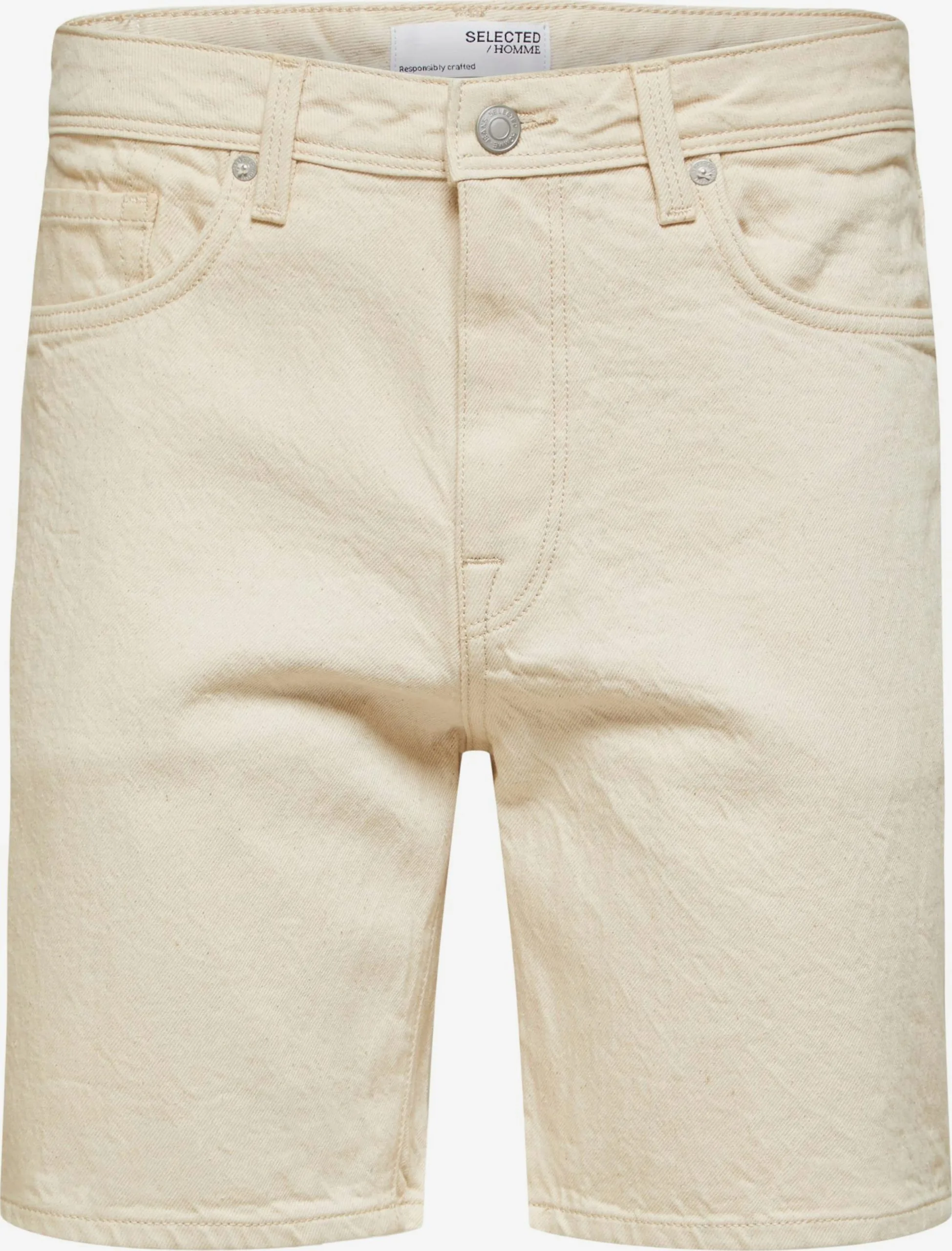 Selected Homme Denim Shorts Regular Broek LUKE Heren Beige 3 Selected Homme Denim Shorts Regular Broek LUKE Heren Beige
