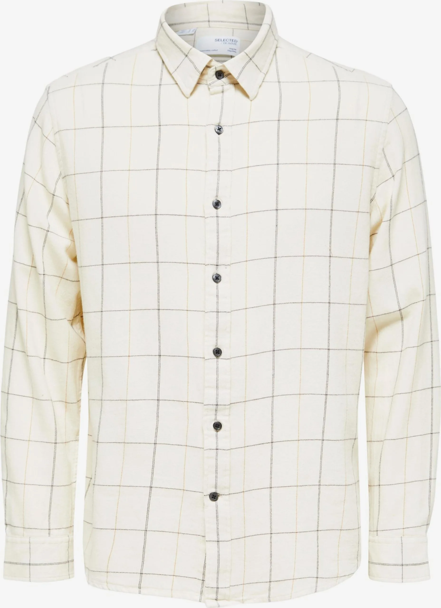 Selected Homme Geruite Overhemden Regular Fit Overhemd Heren Crème 3 Selected Homme Geruite Overhemden Regular Fit Overhemd Heren Crème