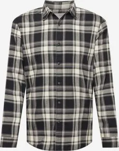 Selected Homme Geruite Overhemden Slim Fit Overhemd Heren Zwart