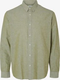 Selected Homme Casual Overhemden Regular Fit Overhemd Heren Lichtgroen