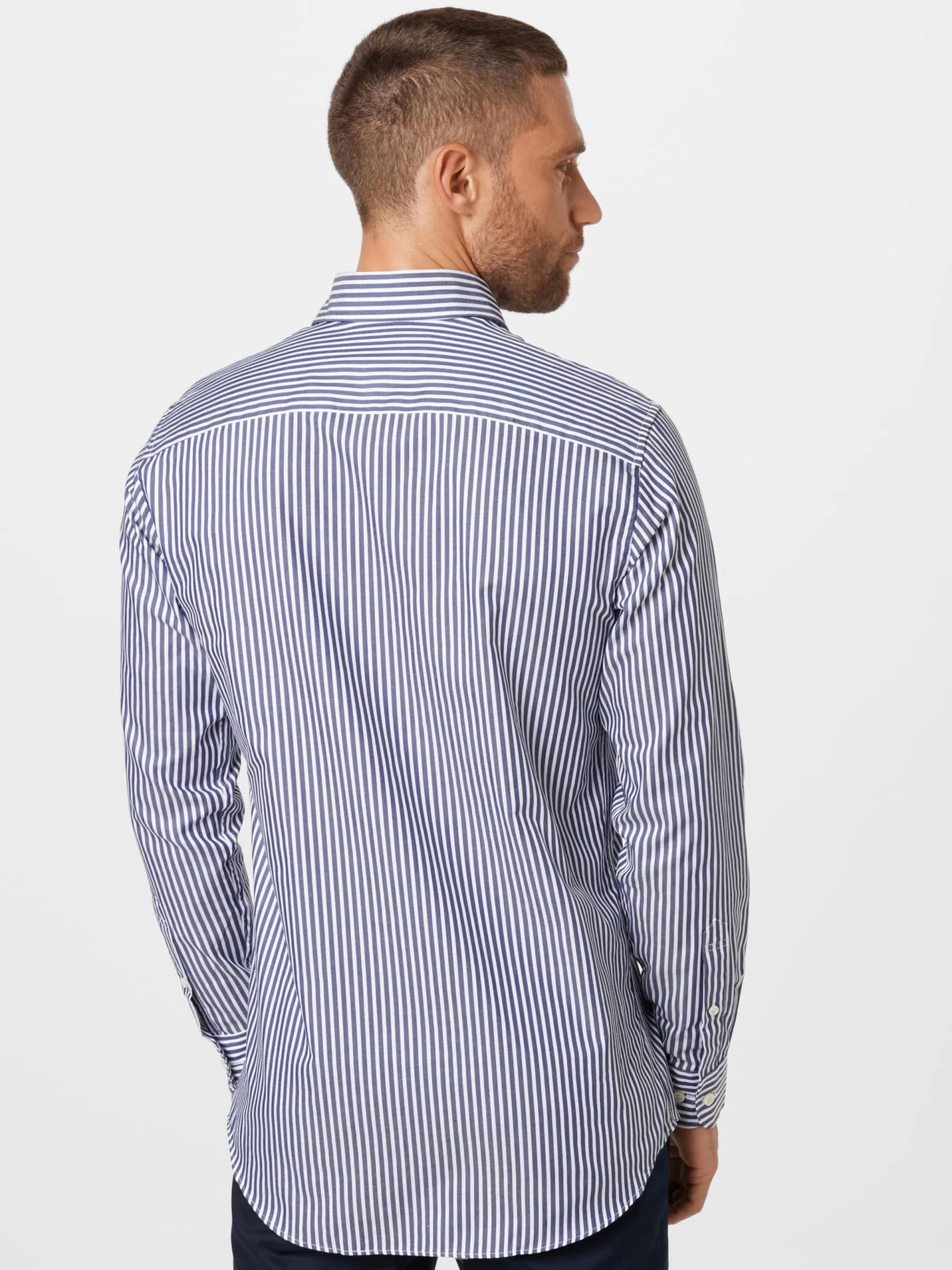 Selected Homme Casual Overhemden Slim Fit Overhemd Ethan Heren Navy / Wit 6 Selected Homme Casual Overhemden Slim Fit Overhemd Ethan Heren Navy / Wit - Afbeelding 4